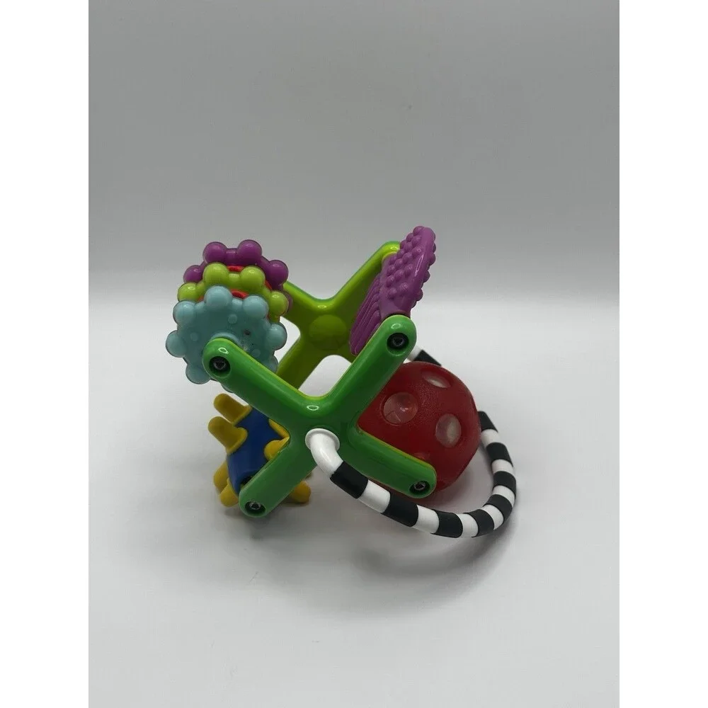 Sensory Baby Rattle Teether Toy Multi Texture Ball Wheel Ring Development